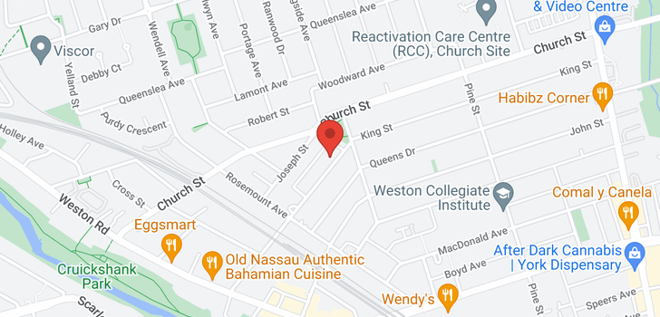 map of #1401 -92 KING ST E